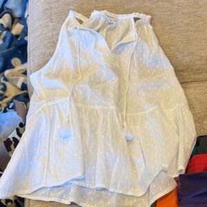 Lucky Brand White Sleeveless Blouse